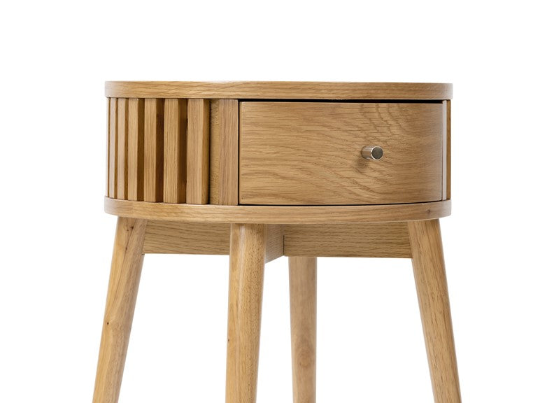 Soho Round End Table W/Drawer