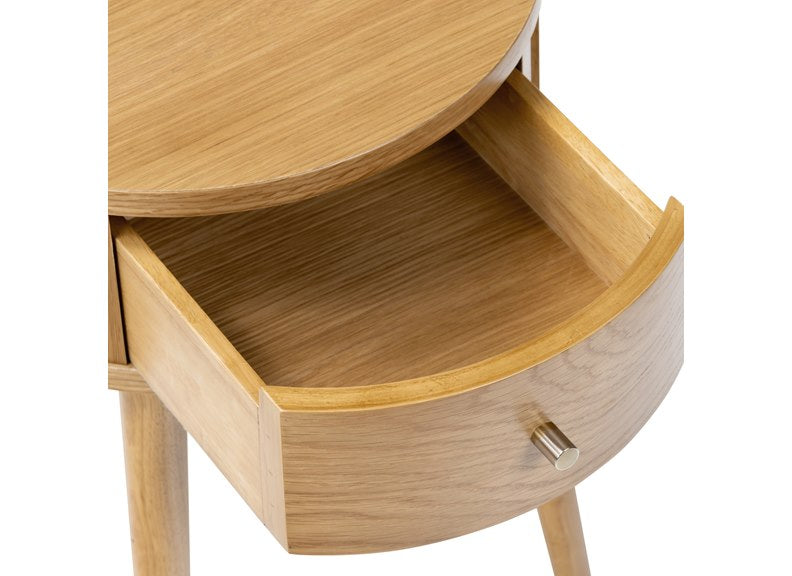 Soho Round End Table W/Drawer