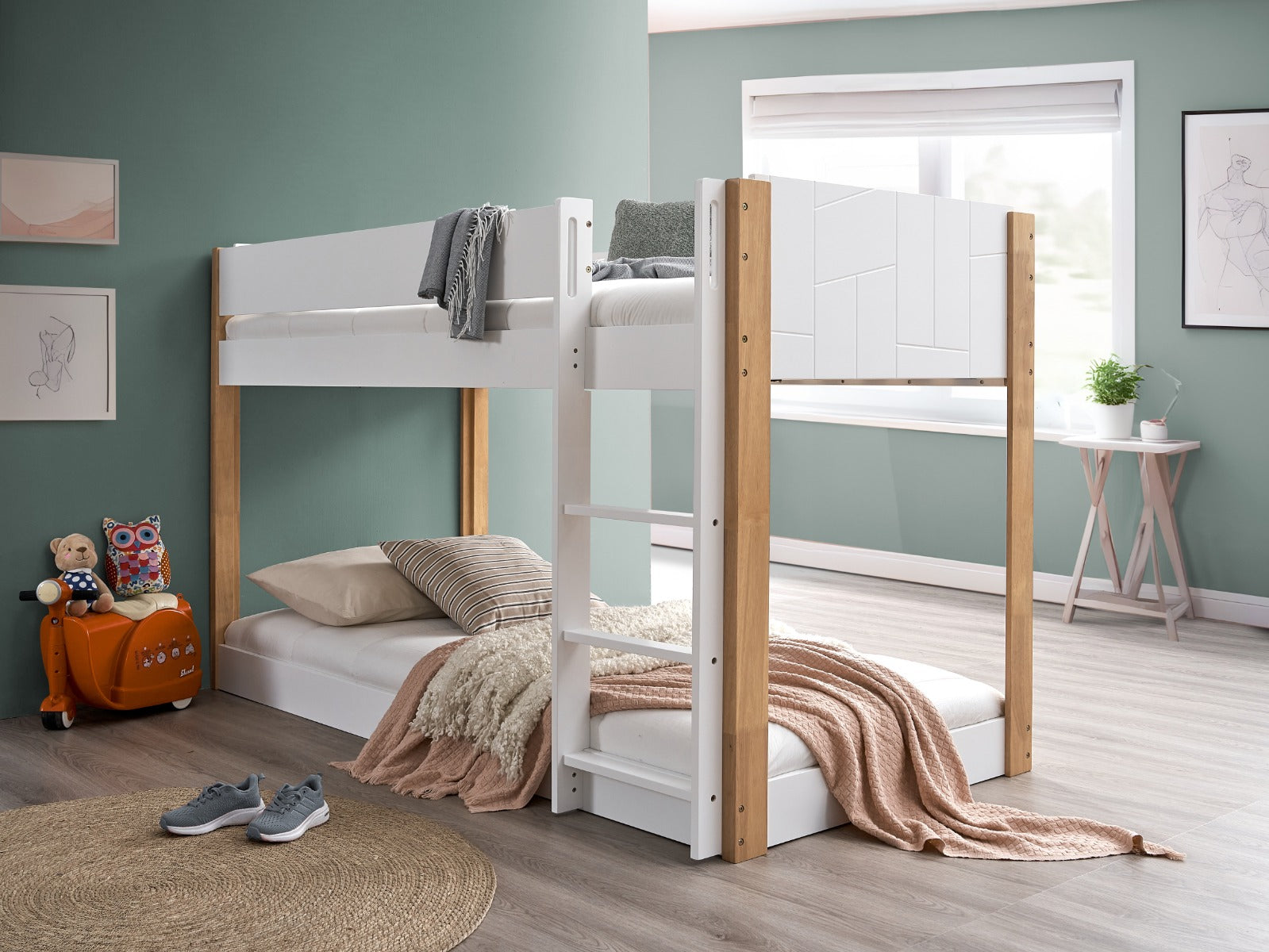 Rover White & Oak Bunk Bed