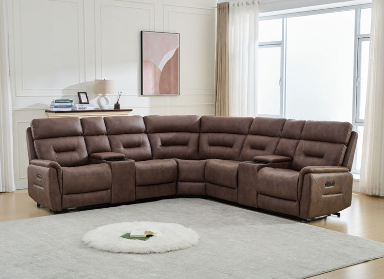 Rowan Chocolate Sectional Sofa