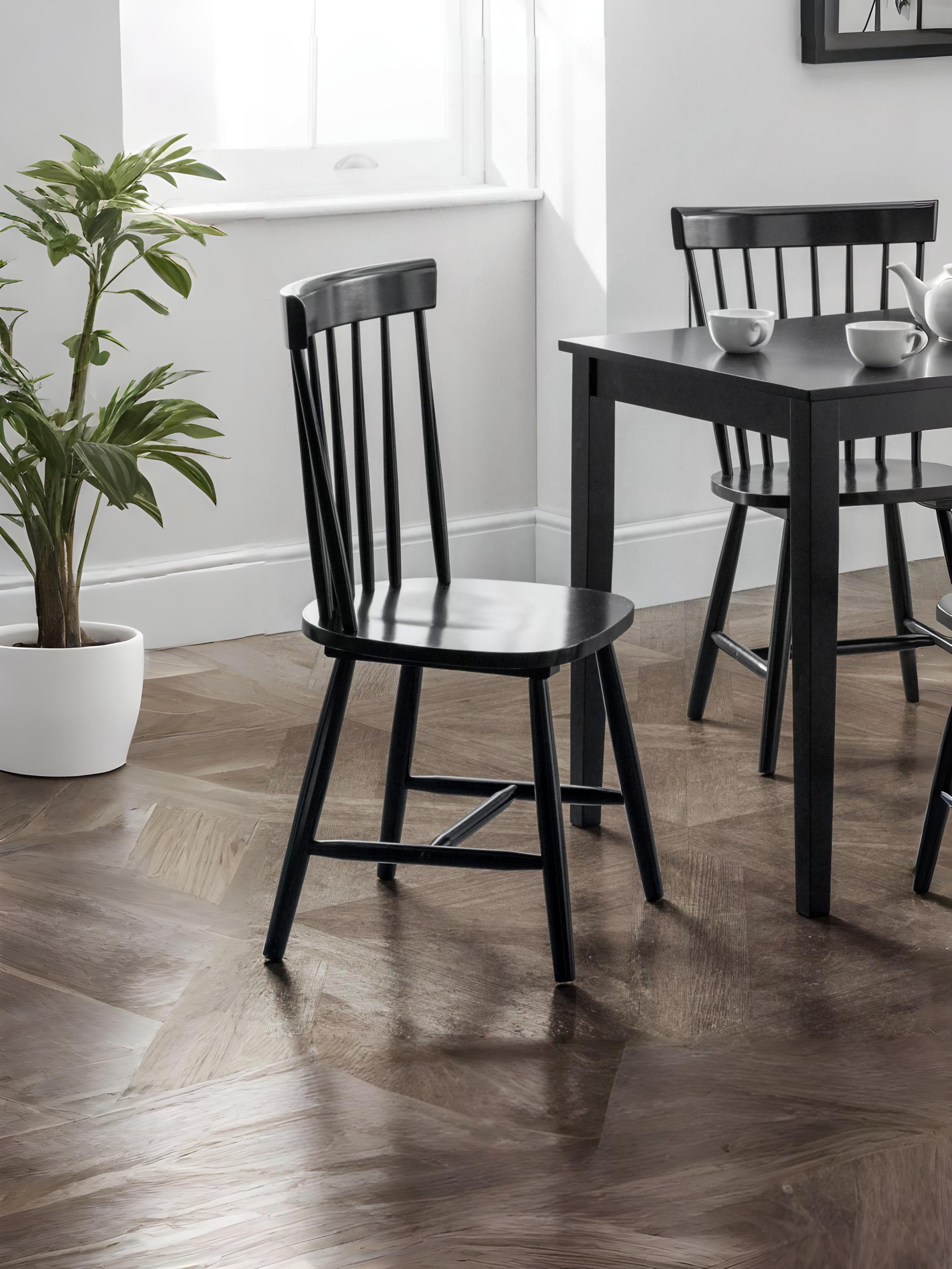 Set Of 4 Torino Black Chairs