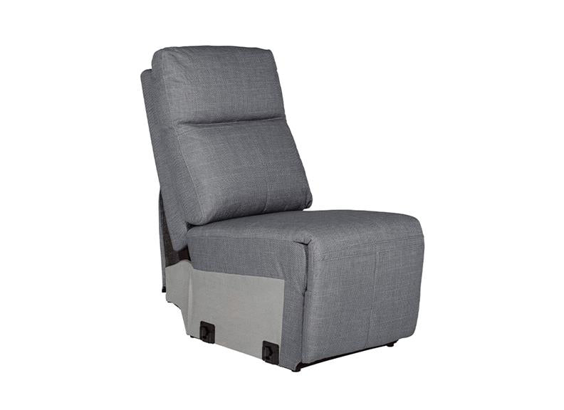 Russo Static Fabric Armless Sectional - Charcoal (Pre-Order Only)