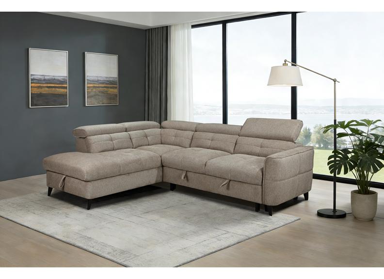 Samantha Corner Sofa/Sofa Bed In Brown