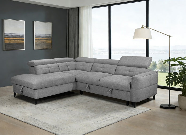 Samantha Corner Sofa/Sofa Bed In Grey