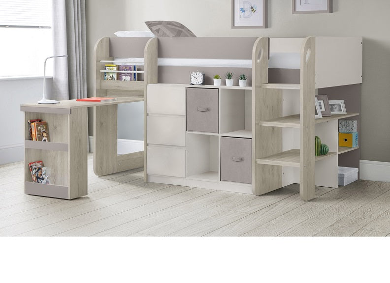 Saturn Taupe/White Mid-Sleeper - open