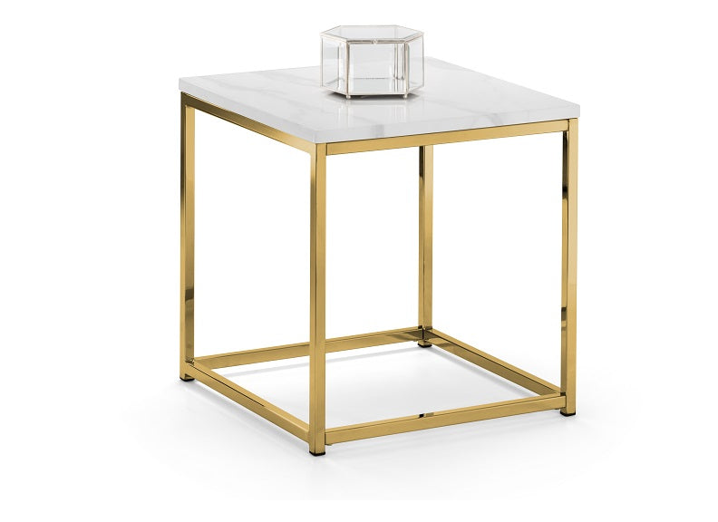 Scala White & Gold Lamp Table