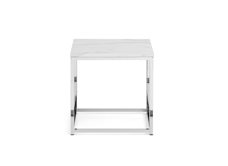 Scala White End Table