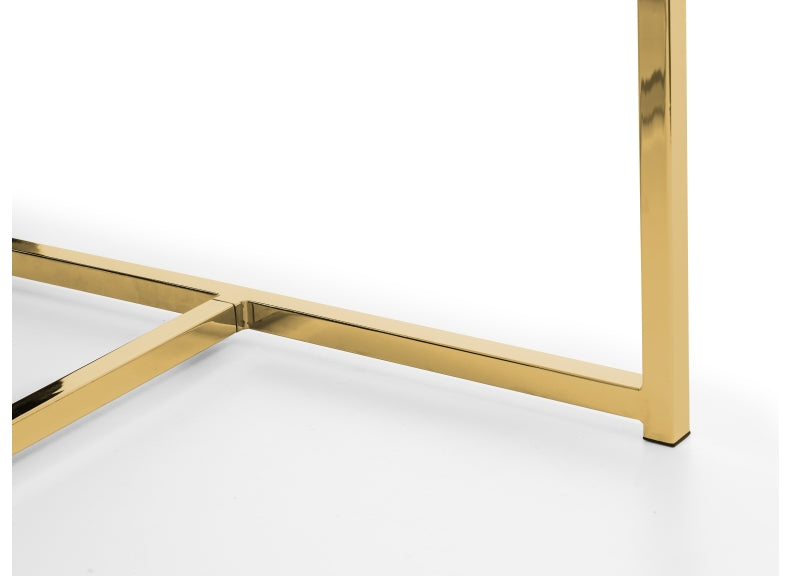 Scala White & Gold Dining Table
