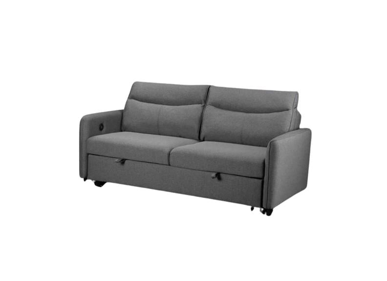 Sheila Grey Fabric Sofa Bed – Modern Compact Pull-Out Sleeper Couch