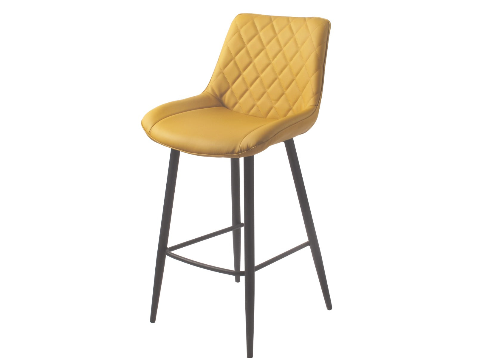 Silvia Bar Stool Yellow PU
