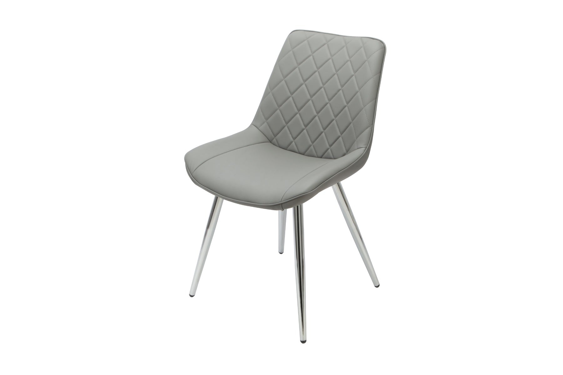 Silvia Dining Chair Grey - Chrome Legs