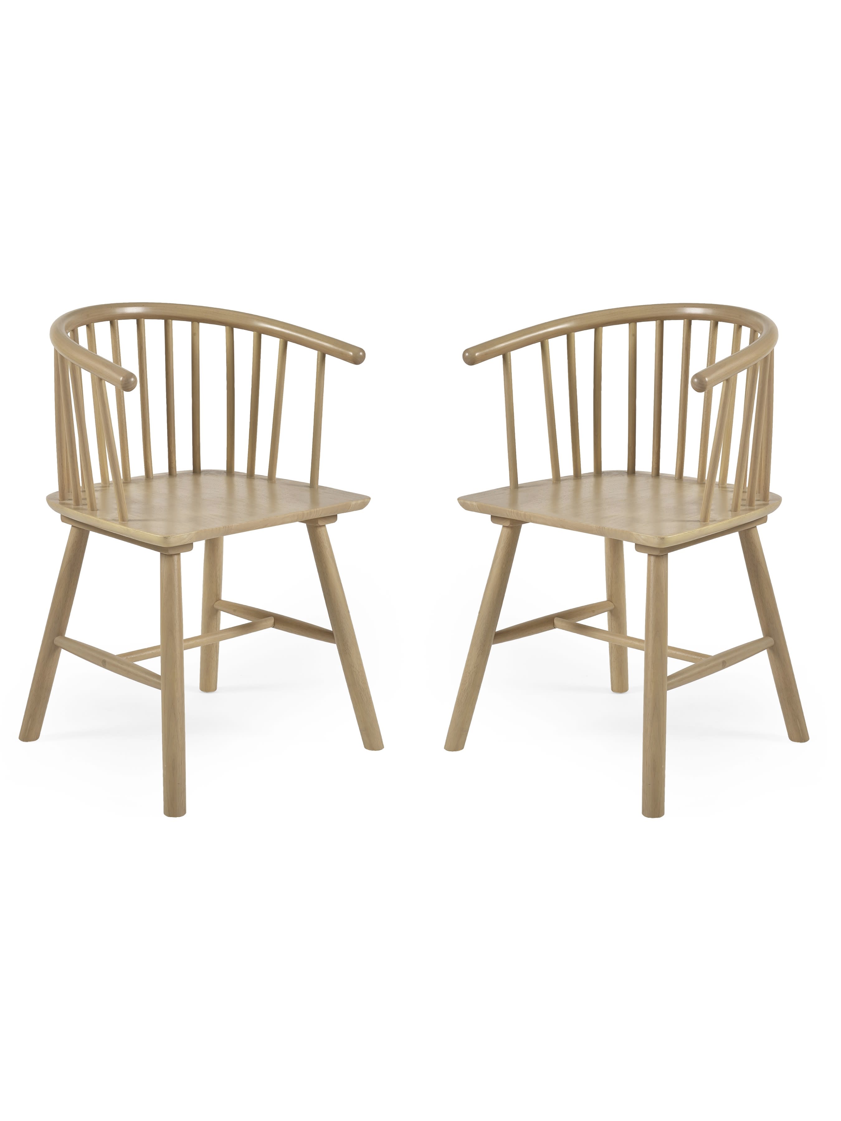 Set of 2 Kaito Oak Dining Chairs