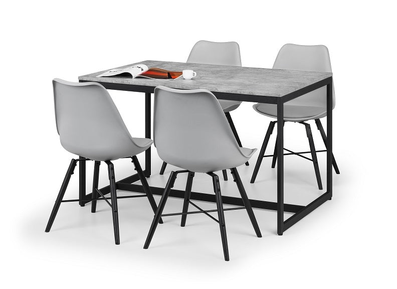 Staten Metal Frame Table & Kari Chair Set