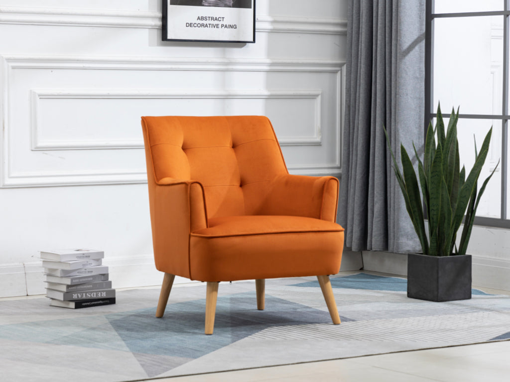 Tara Accent Chair - Burnt Orange (Pre-order for August delivery)