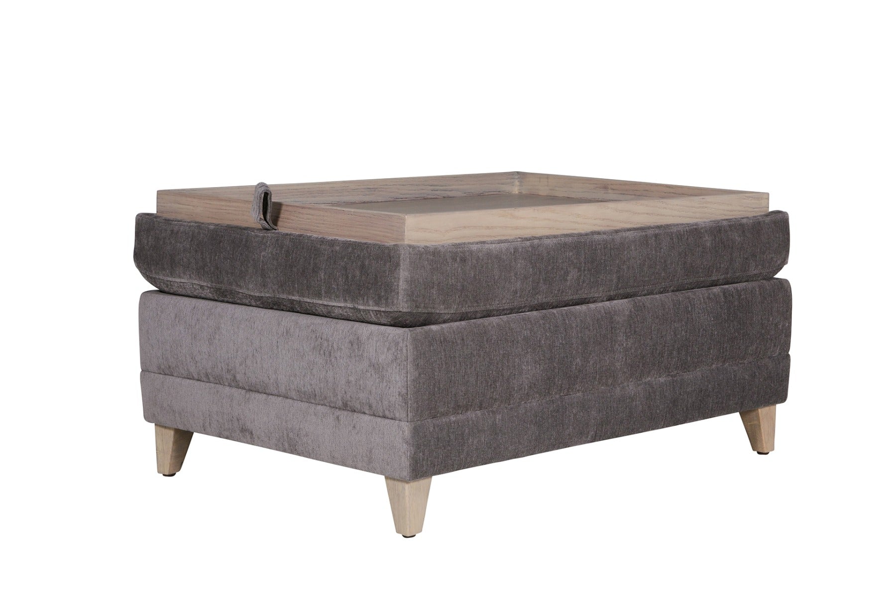Tate Storage Ottoman- Grey