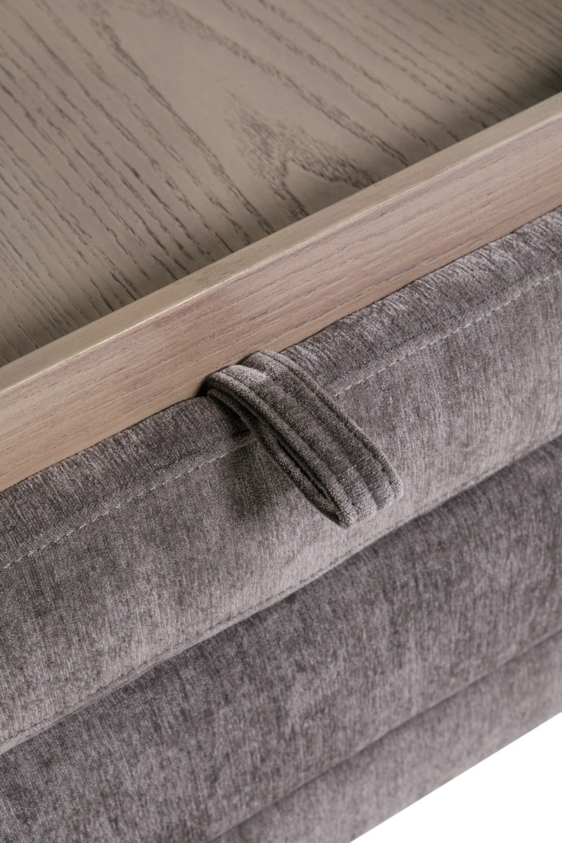 Tate Storage Ottoman- Grey