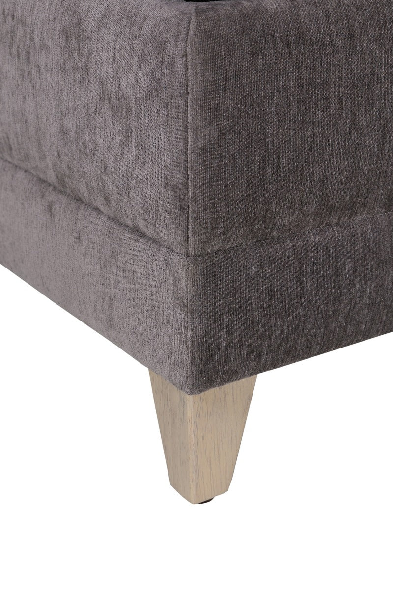 Tate Storage Ottoman- Grey