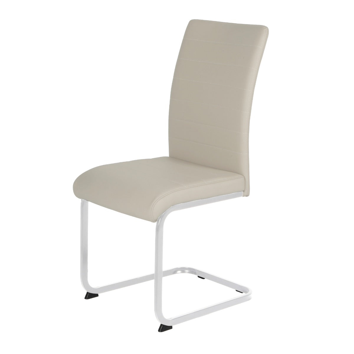 Liana Taupe Chair PU - Chrome Legs