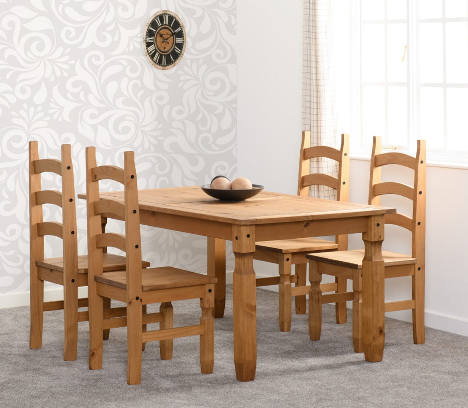 Corona Pine 5 ft Fixed Dining Table