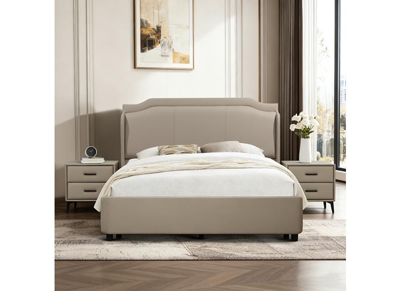 Tipperary Beige Ottoman Bed with Spacious Storage Compartment – Modern Lift-Up Storage Bed