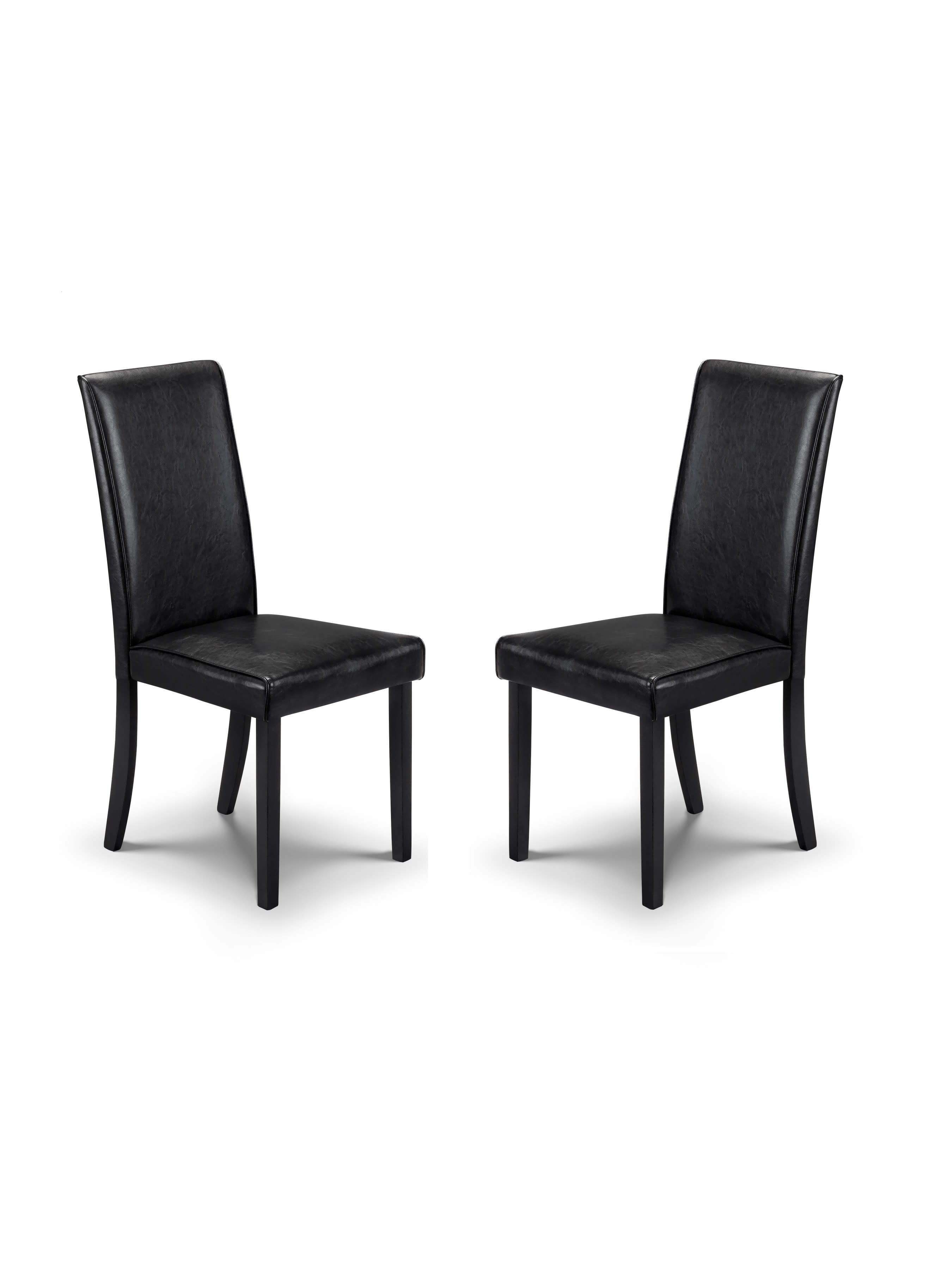 Set Of 2 Hudson Black Dining Chairs