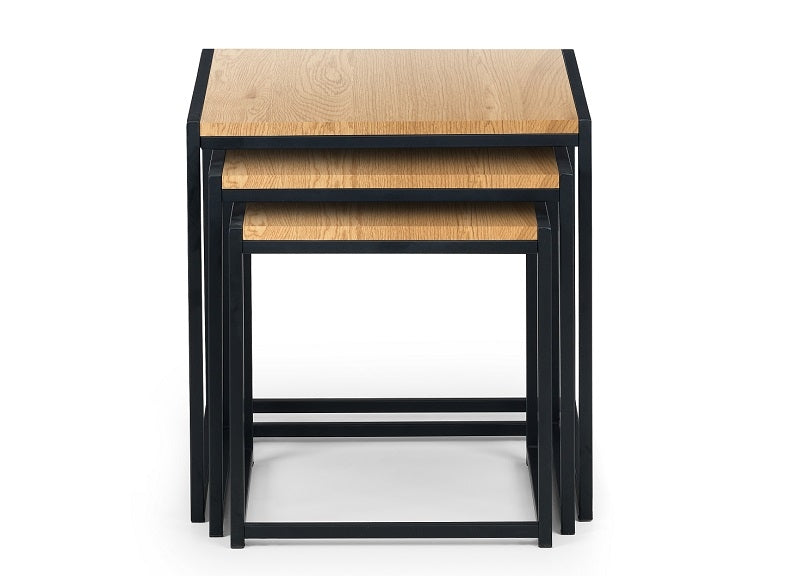 Tribeca Natural Oak Nest Of Tables Front