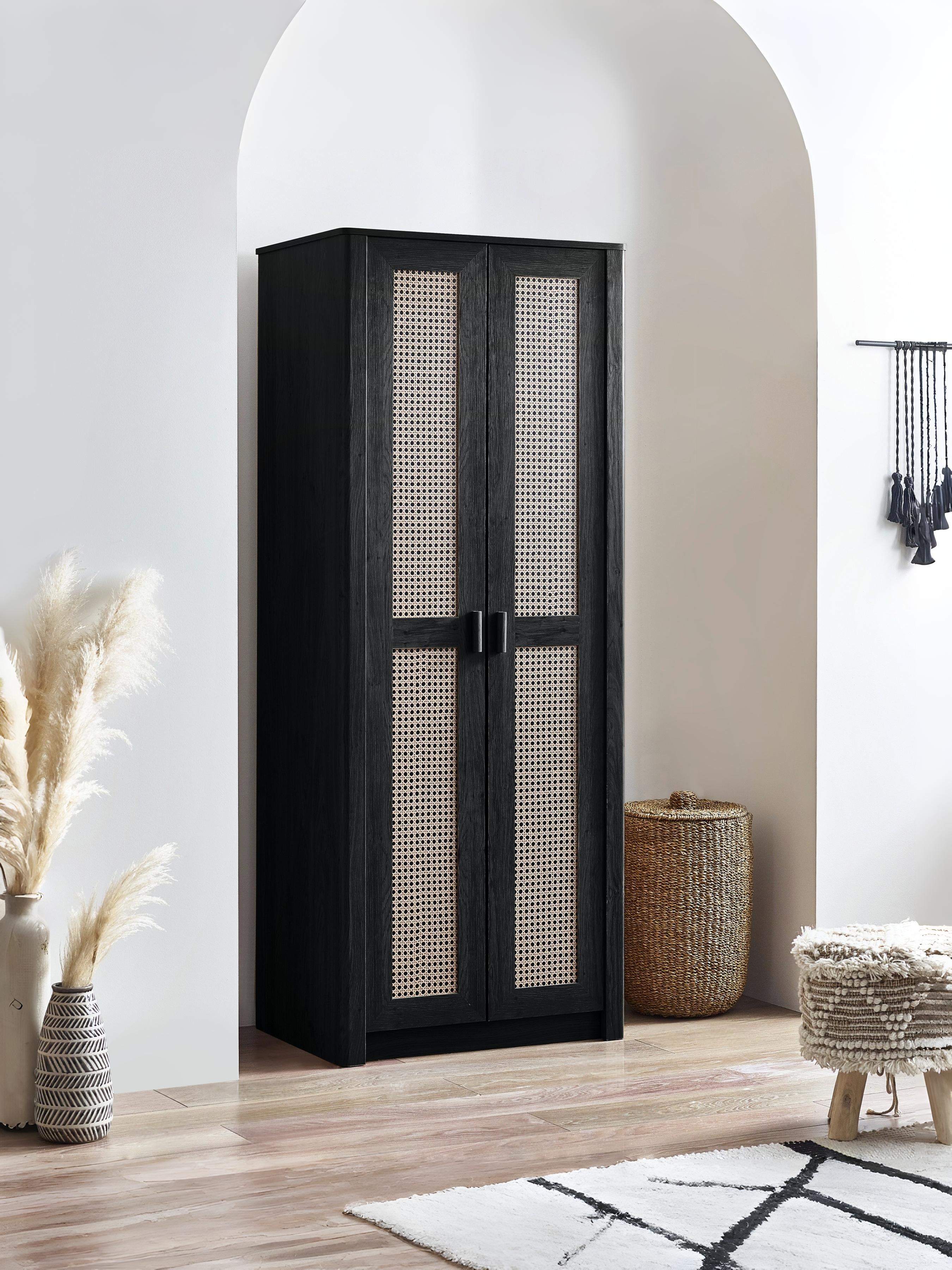 Sydney 2 Door Wardrobe - Black Ash