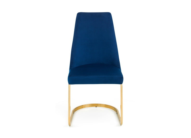 Set Of Two Vittoria Blue Velvet Chairs