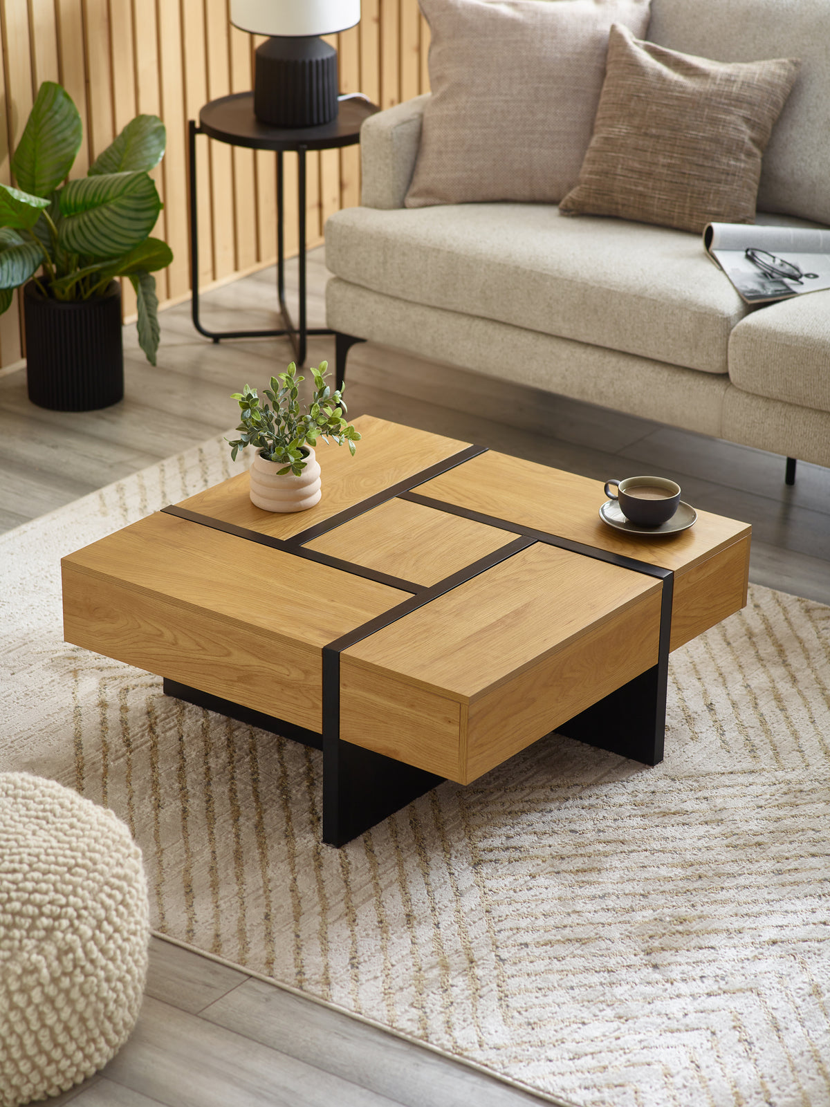 Tahoe 80cm Square Storage Coffee Table (oos)