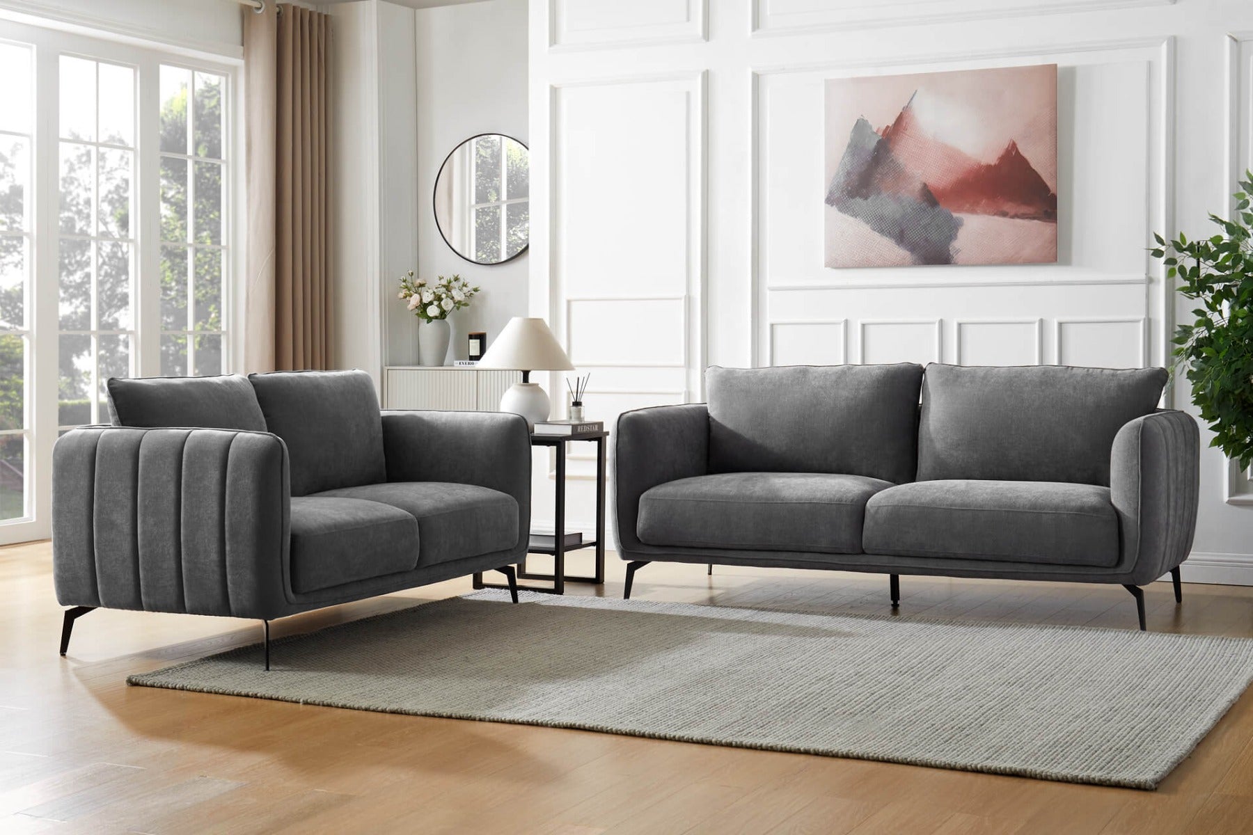 Vera 2 Seater Sofa – Grey | Modern Comfort & Style