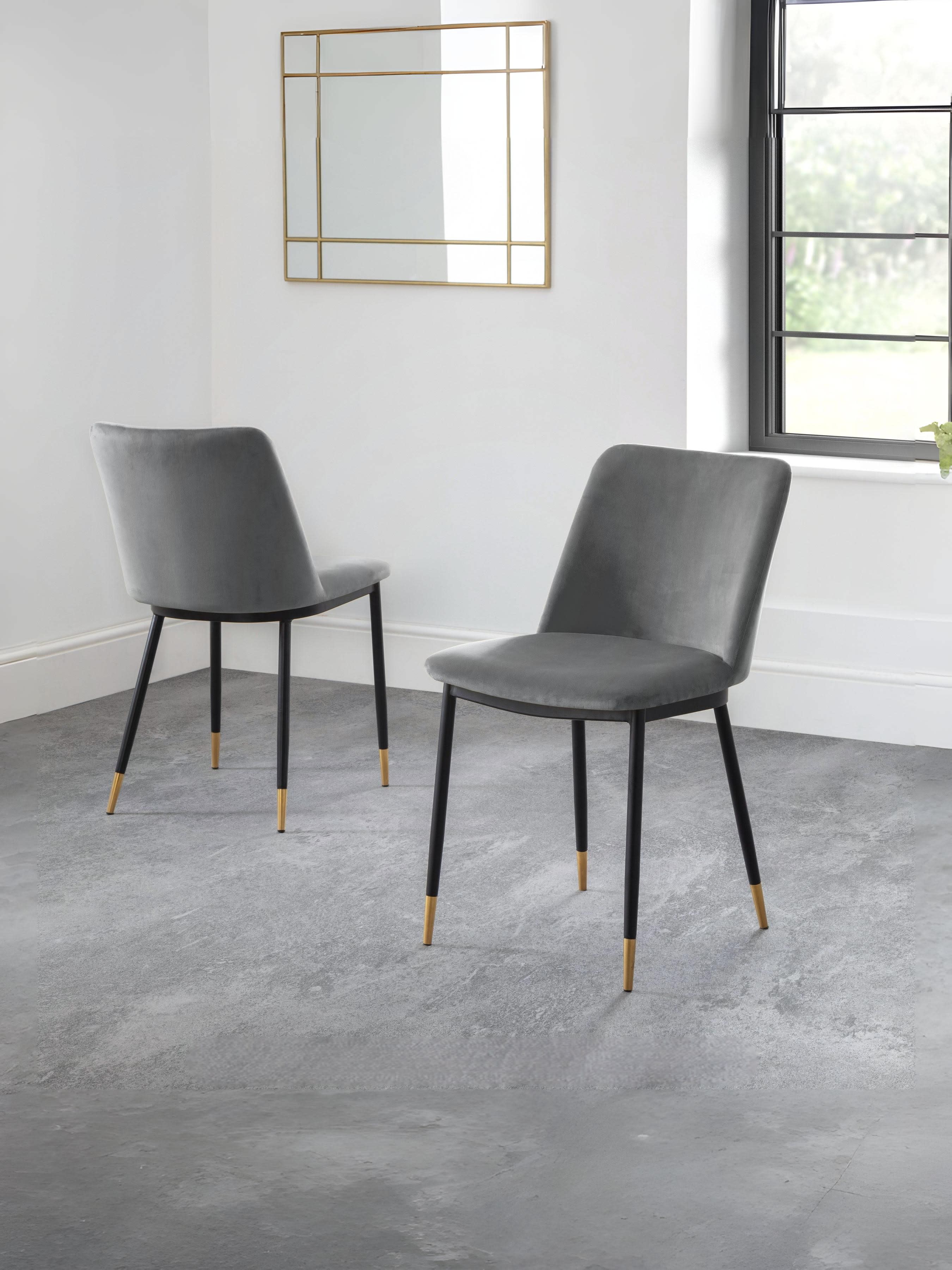 Set Of 2 Delaunay Dining Chairs - Grey