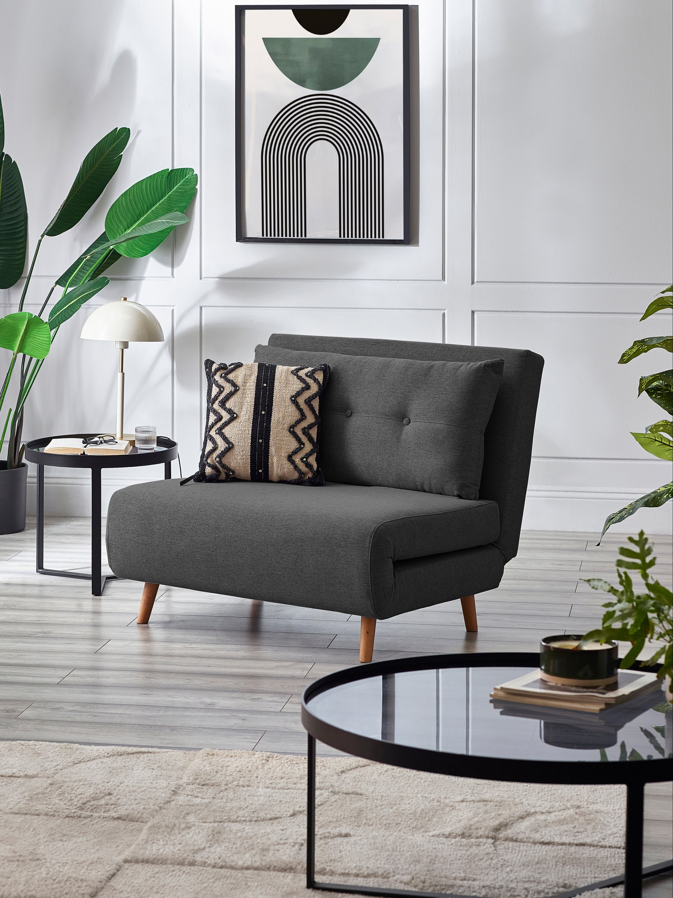 Rowan Single Sofabed - Mid Grey