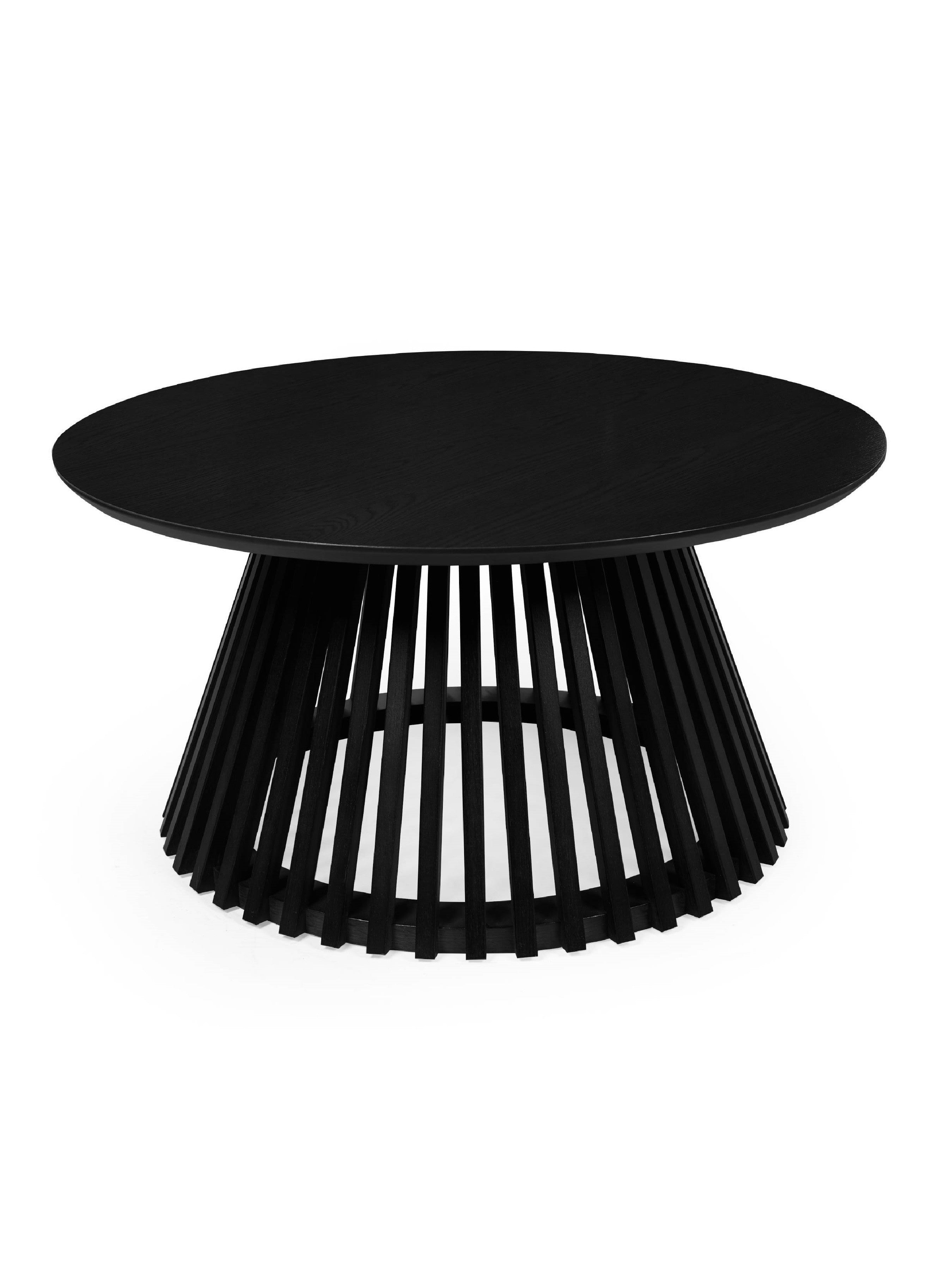 Ollie Black 80cm Round Coffee Table