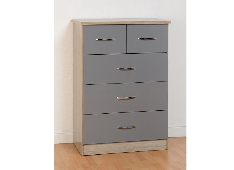 Nevada Grey 3+2 Drawer Chest