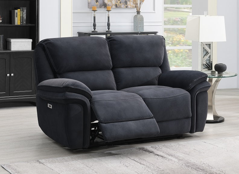 Westbury 3+2+1 Fabric Sofa Suite – Luxurious Dark Blue Reclining Sofa Set