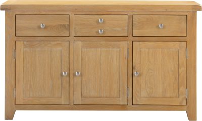 WINDSOR 3 DOOR 3 DRAWER SIDEBOARD - NATURAL OAK
