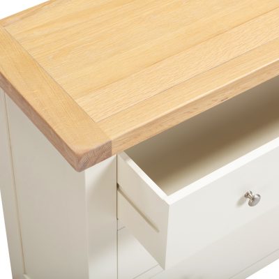 WINDSOR 3 DRAWER CHEST - IVORY/OAK