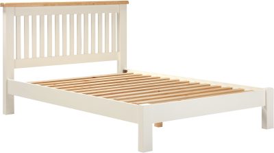 WINDSOR 4'6" LOW END BED - IVORY/OAK (PRE-ORDER FOR AUGUST)