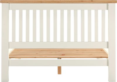 WINDSOR 4'6" LOW END BED - IVORY/OAK