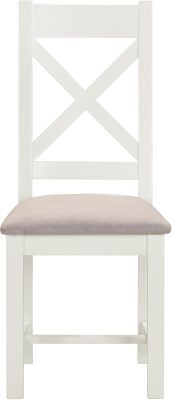 WINDSOR CROSS BACK DINING CHAIR (X2 PER BOX) - IVORY/OAT FABRIC