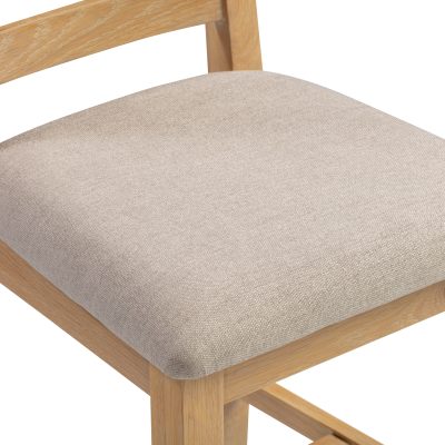 WINDSOR CROSS BACK DINING CHAIR (X2 PER BOX) - NATURAL OAK/OAT FABRIC