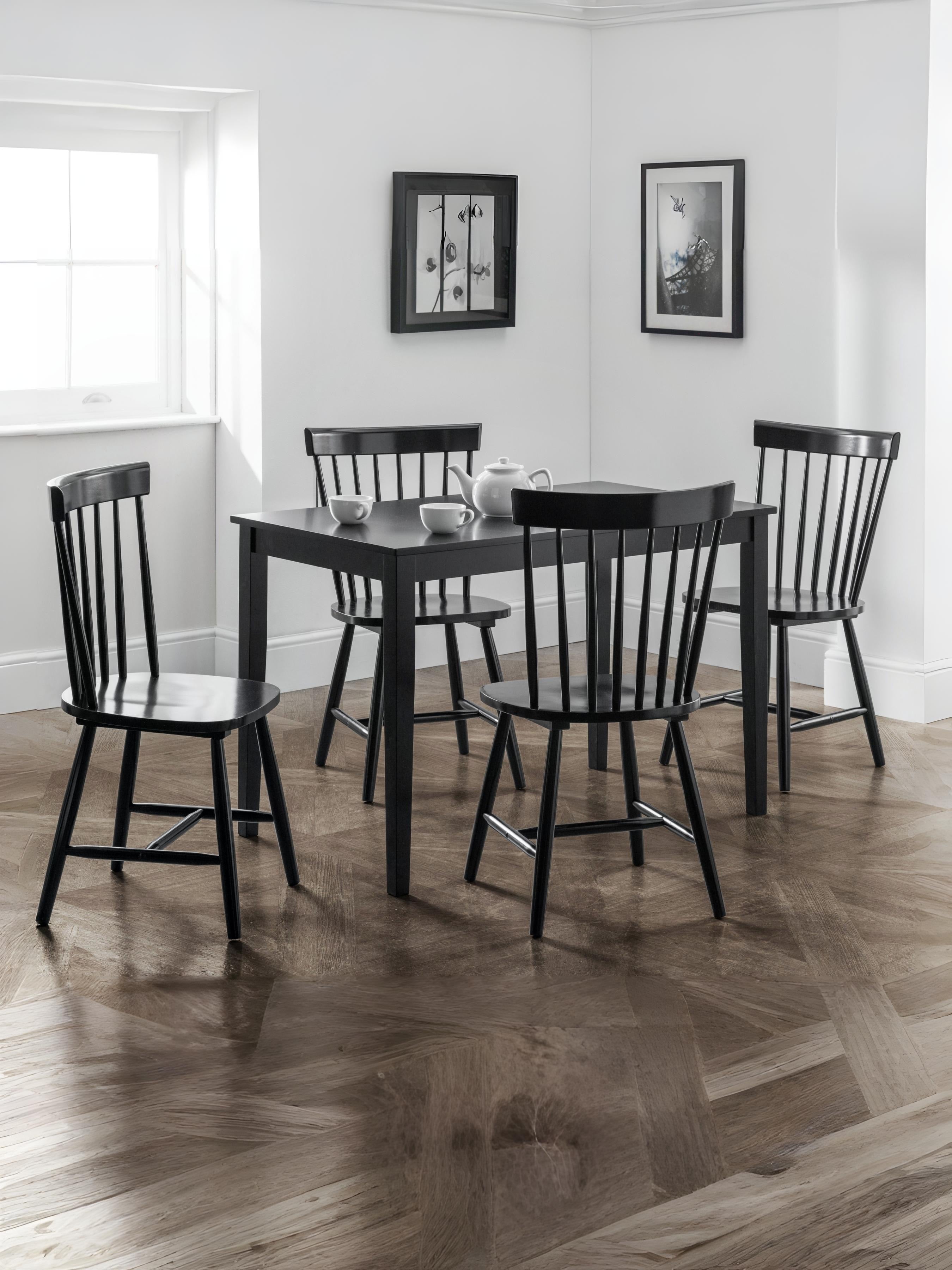 Set Of 4 Torino Black Chairs
