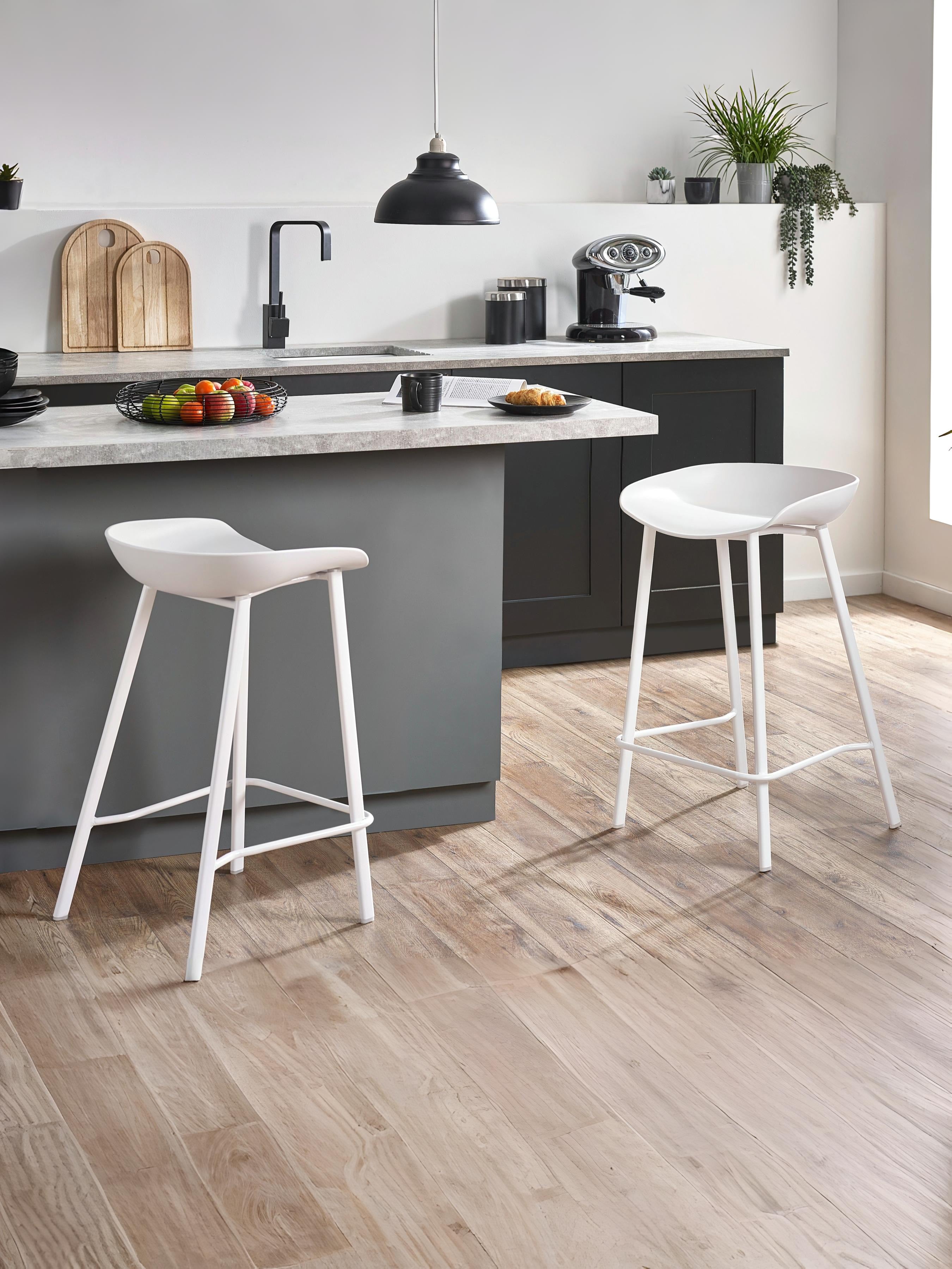 Set Of 2 Renzo Bar Stool White