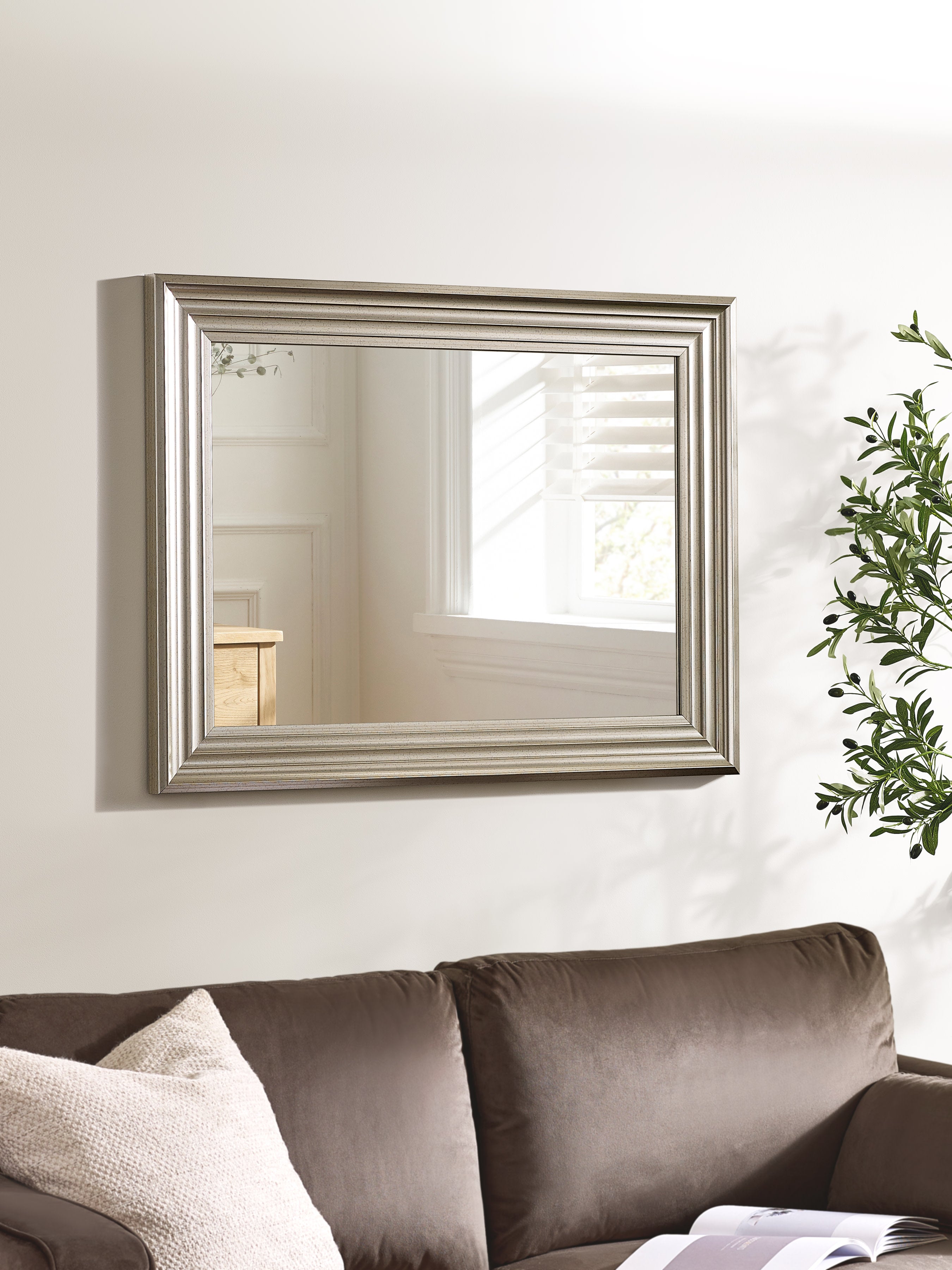Tokyo Pewter Rectangular Wall Mirror