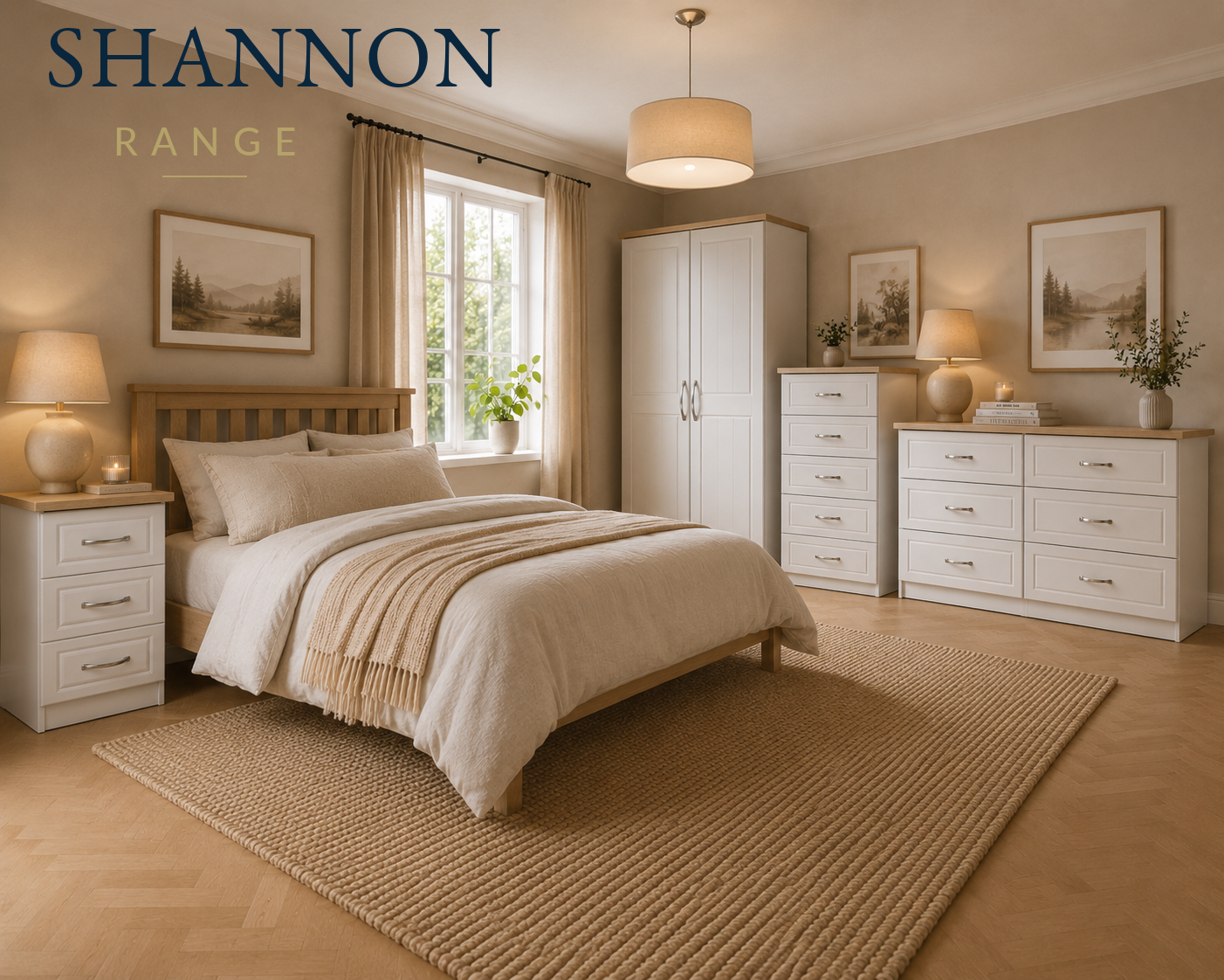 Shannon Light Grey and Oak Collection