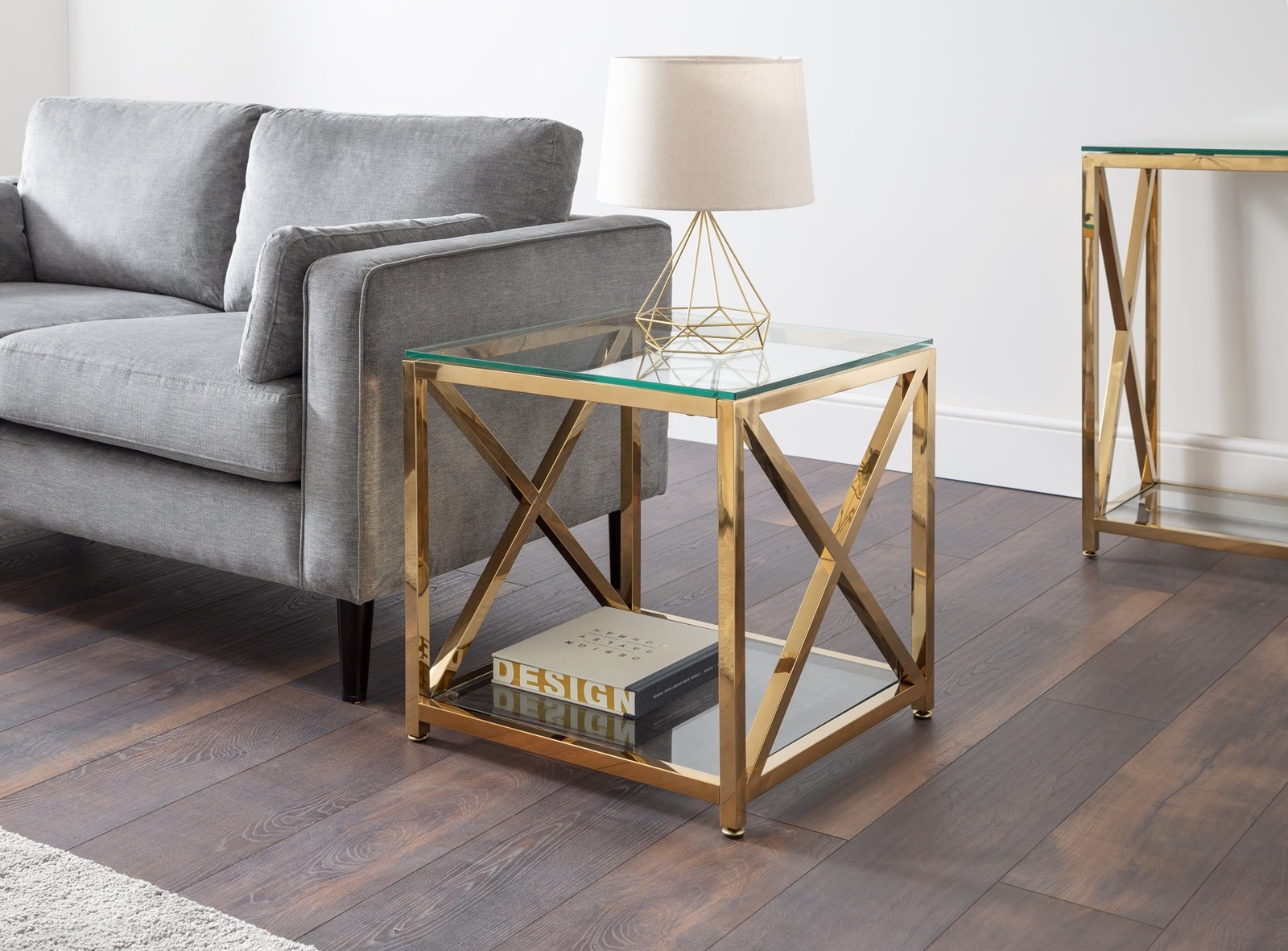 Glass End Table