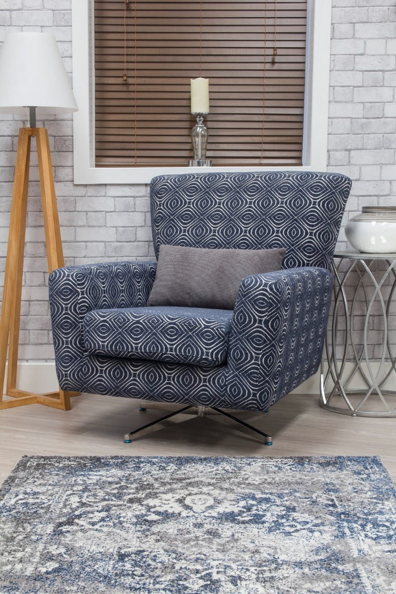 Pippa Navy Swivel Chair