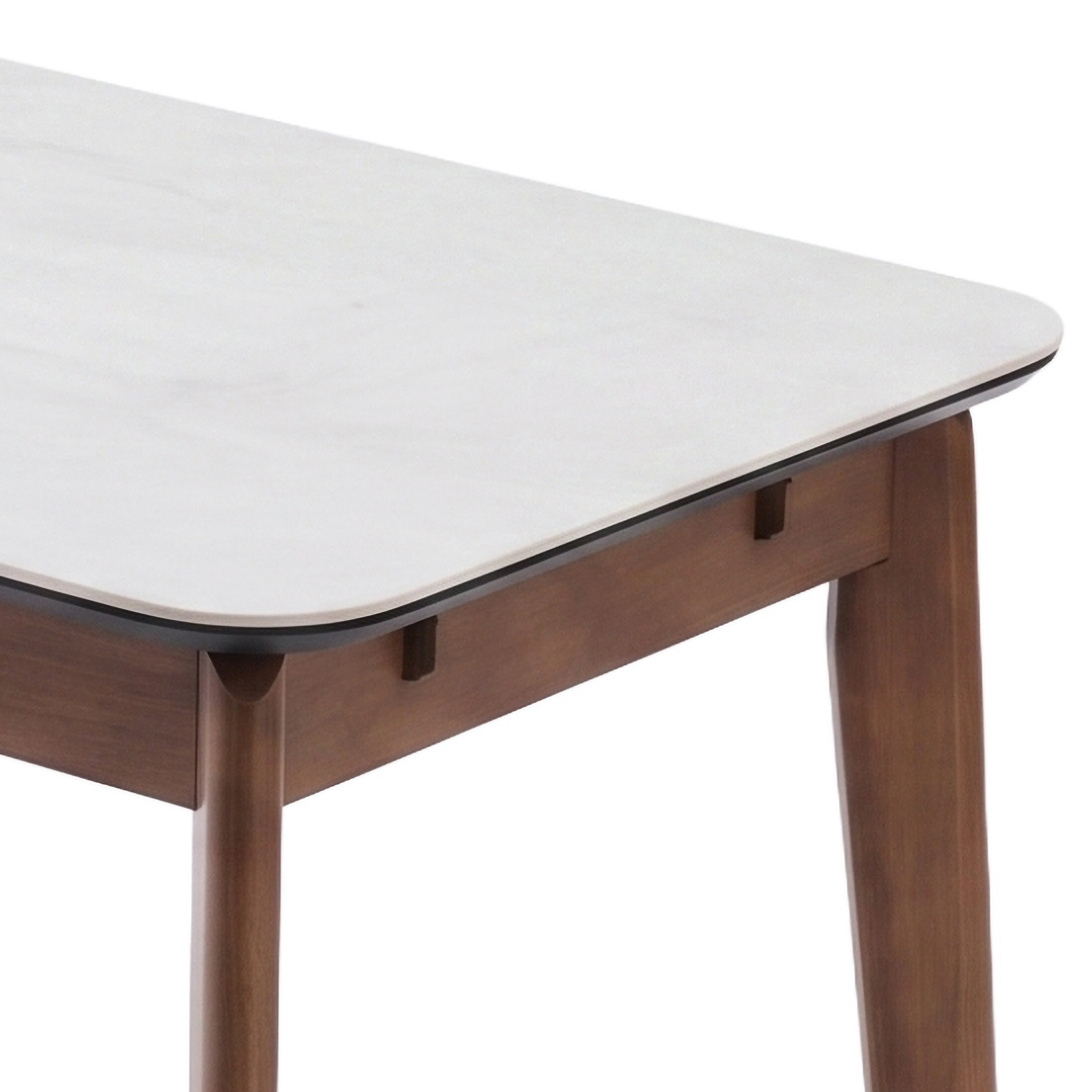 Turin Walnut Dining Set with Latte Chairs