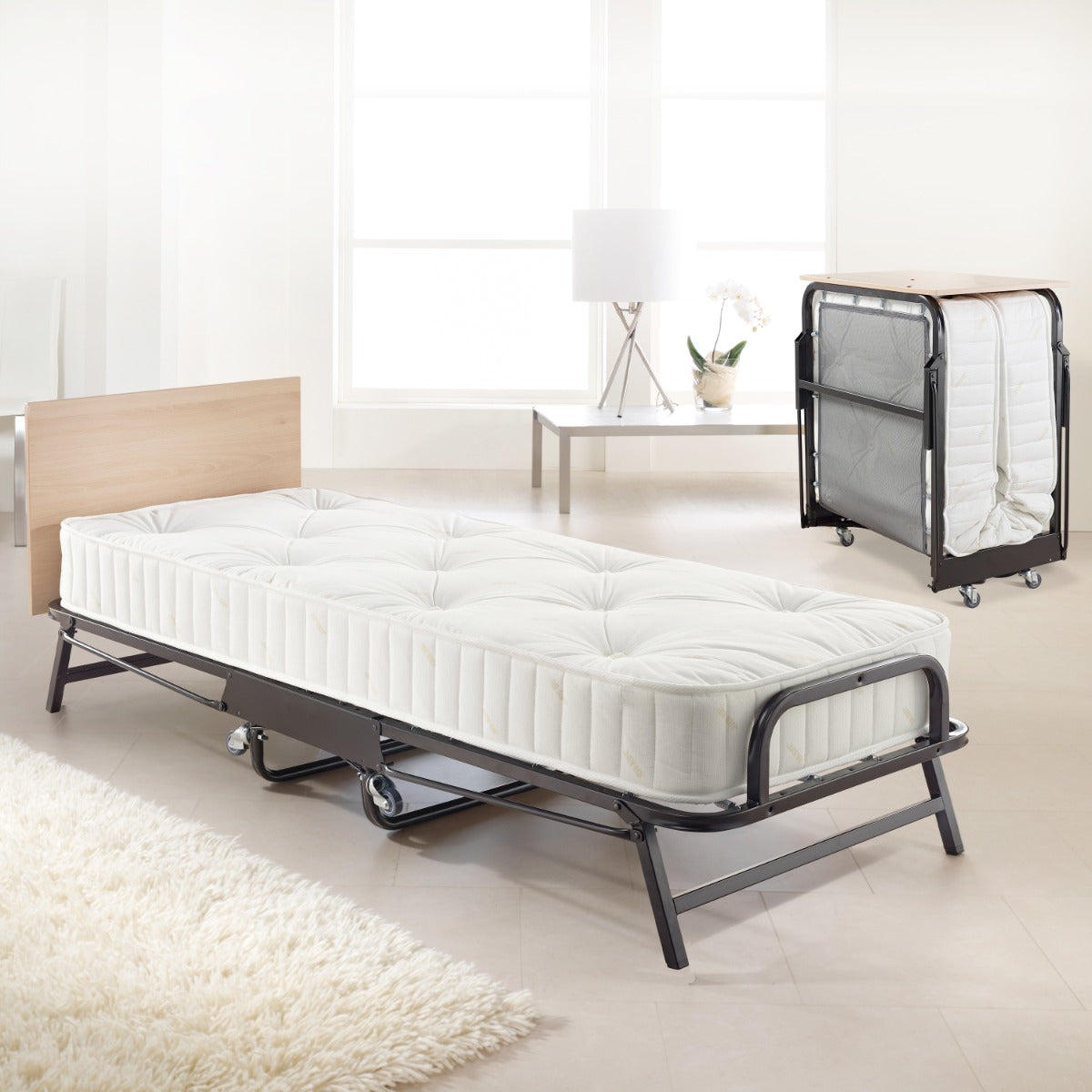 Jay-Be Crown Premier Folding Bed with Deep Sprung Mattress - 2ft6 (Pre-order only)