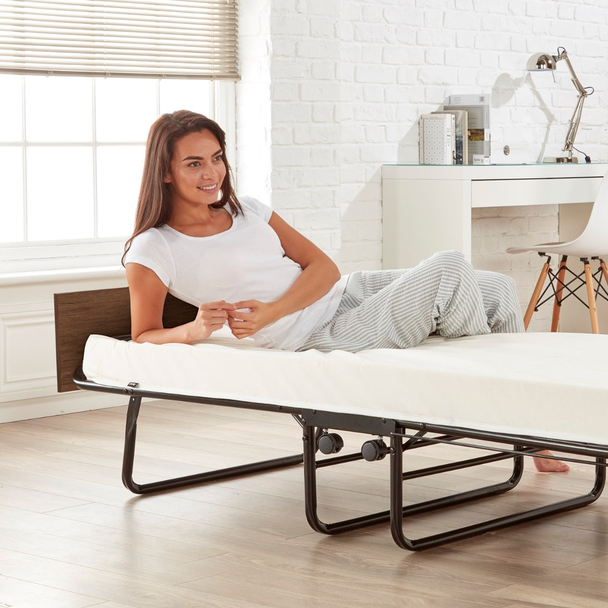 Jay-Be Visitor Contract Automatic Folding Bed with Performance e-Fibre Mattress - 2ft6(Pre-Order Only)